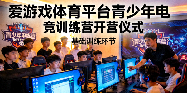 爱游戏体育平台青少年电竞训练营开营仪式，学员在进行基础训练