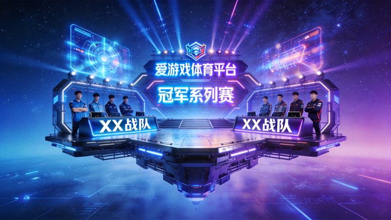爱游戏体育平台与电竞战队联合举办的冠军系列赛虚拟舞台概念设计图